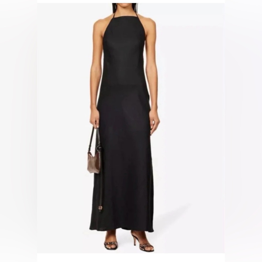Reformation SELIA Halter Linen Maxi Dress Size S
